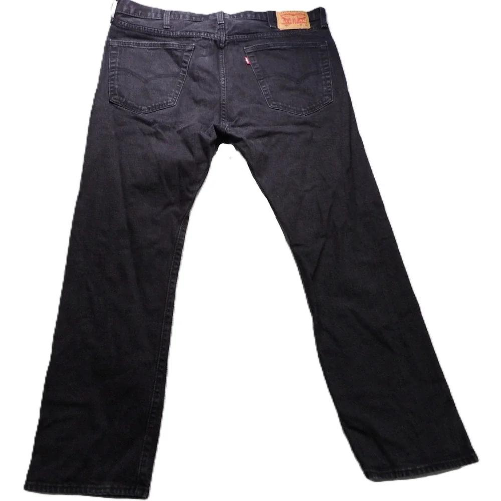 Levi's 501 Original Fit Straight Leg Button Fly Stretch Men W40xL32 Black Jeans